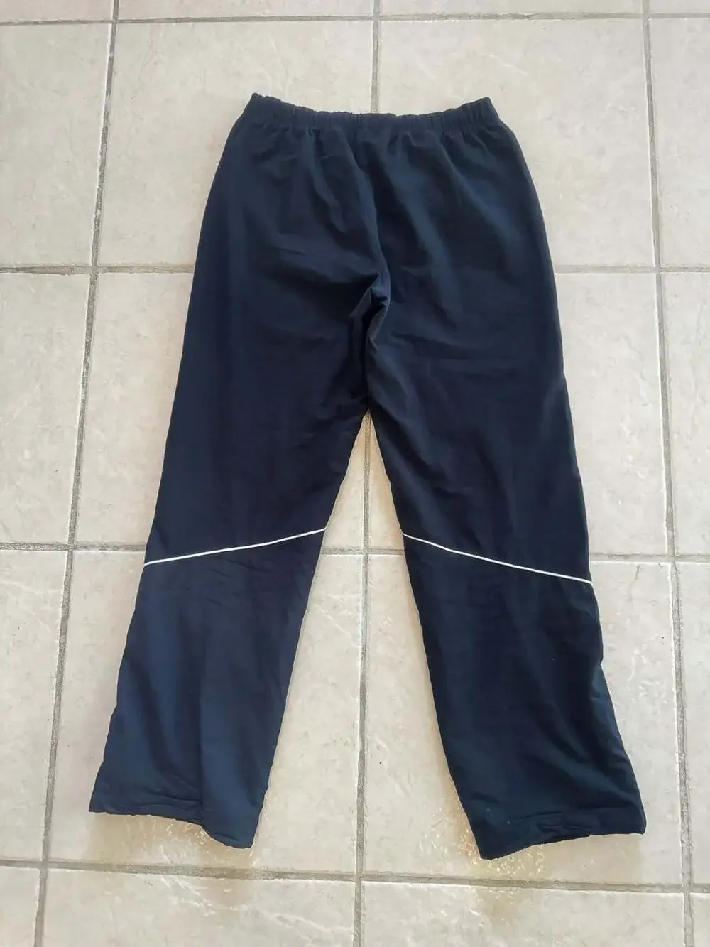 Vintage Nike Sportswear Y2K Drill Track Pants Navy Blue Medium